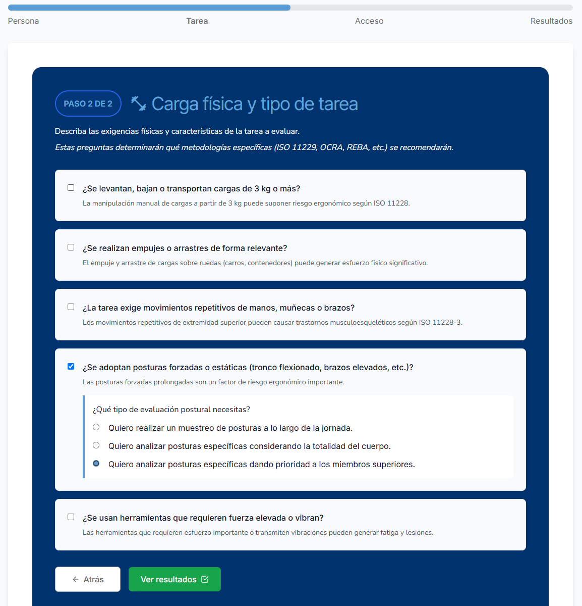Capturas selector modulos ERGOIBV