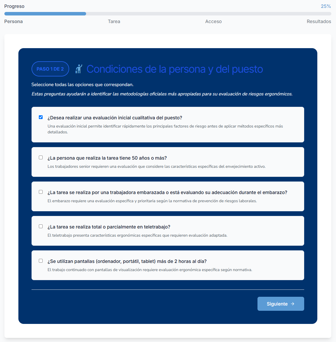 Capturas selector modulos ERGOIBV